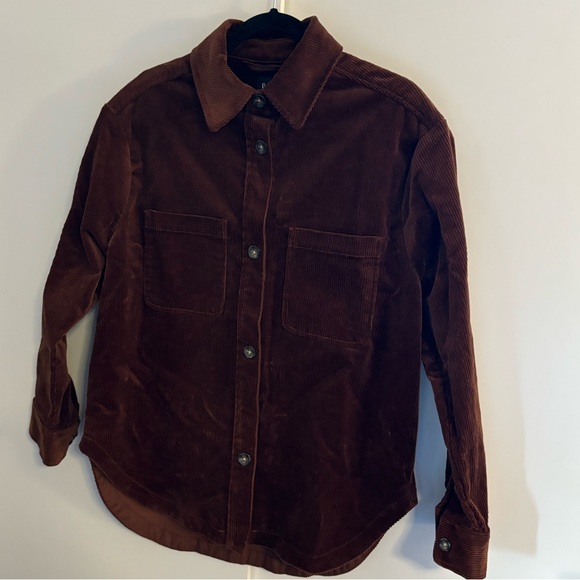 Brown Gap Corduroy Shacket - Picture 1 of 2